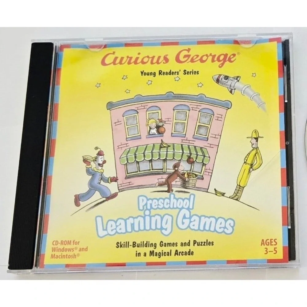 Curious George Preschool Learning Games PC CD-ROM Young Readers Series